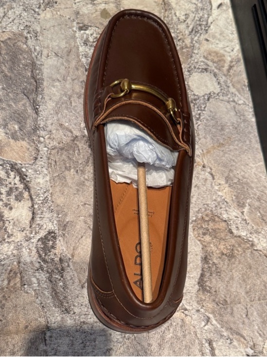Aldo Men’s Brown Leather Bit Loafers with Gold-Tone Hardware main image 4